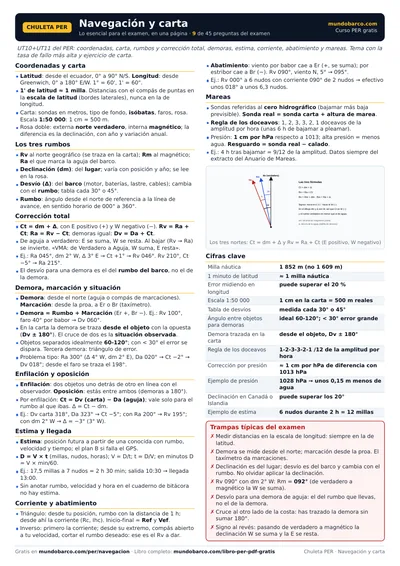 Navegación y carta