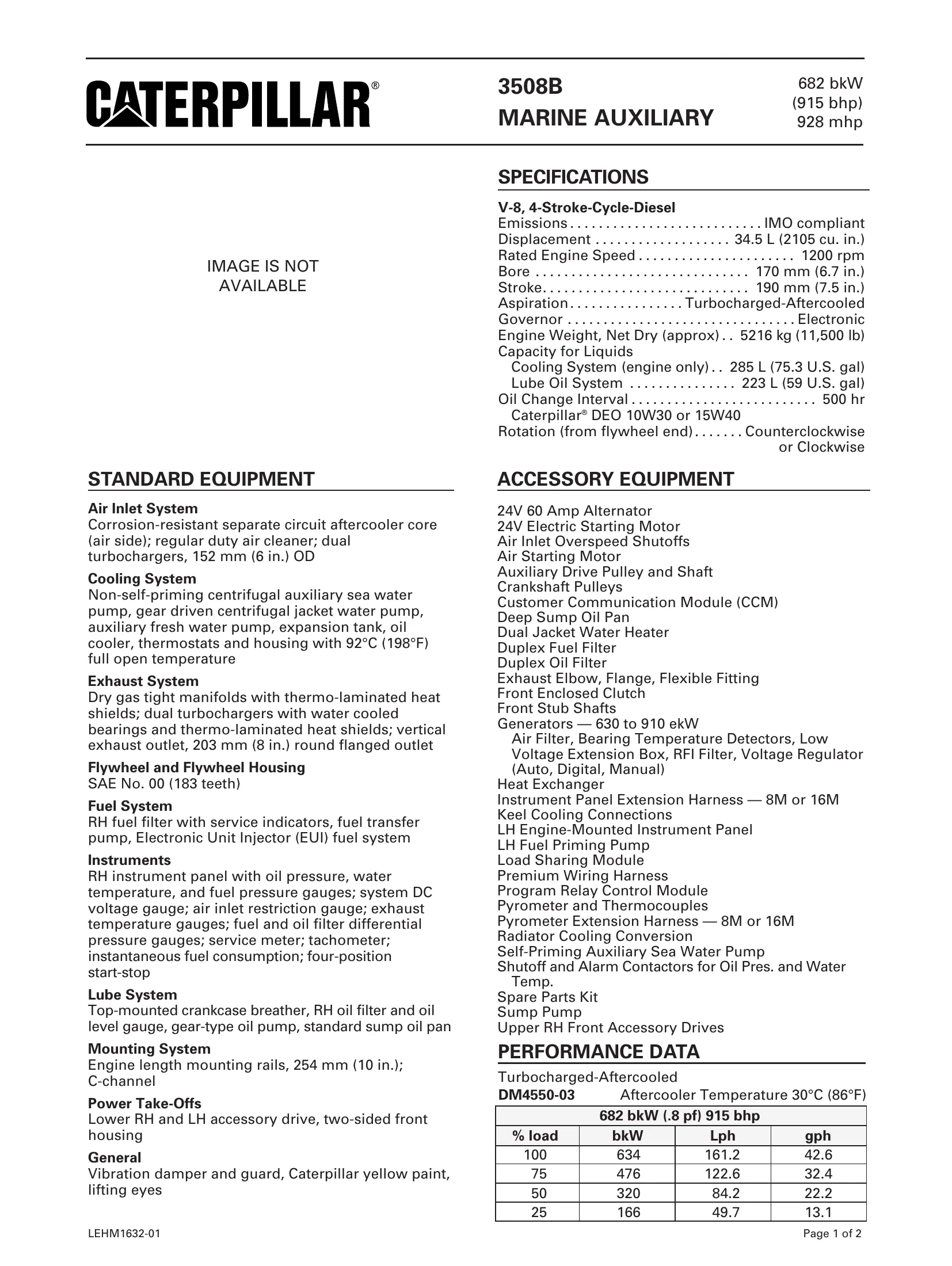 Caterpillar Marine 3508B — Página 1