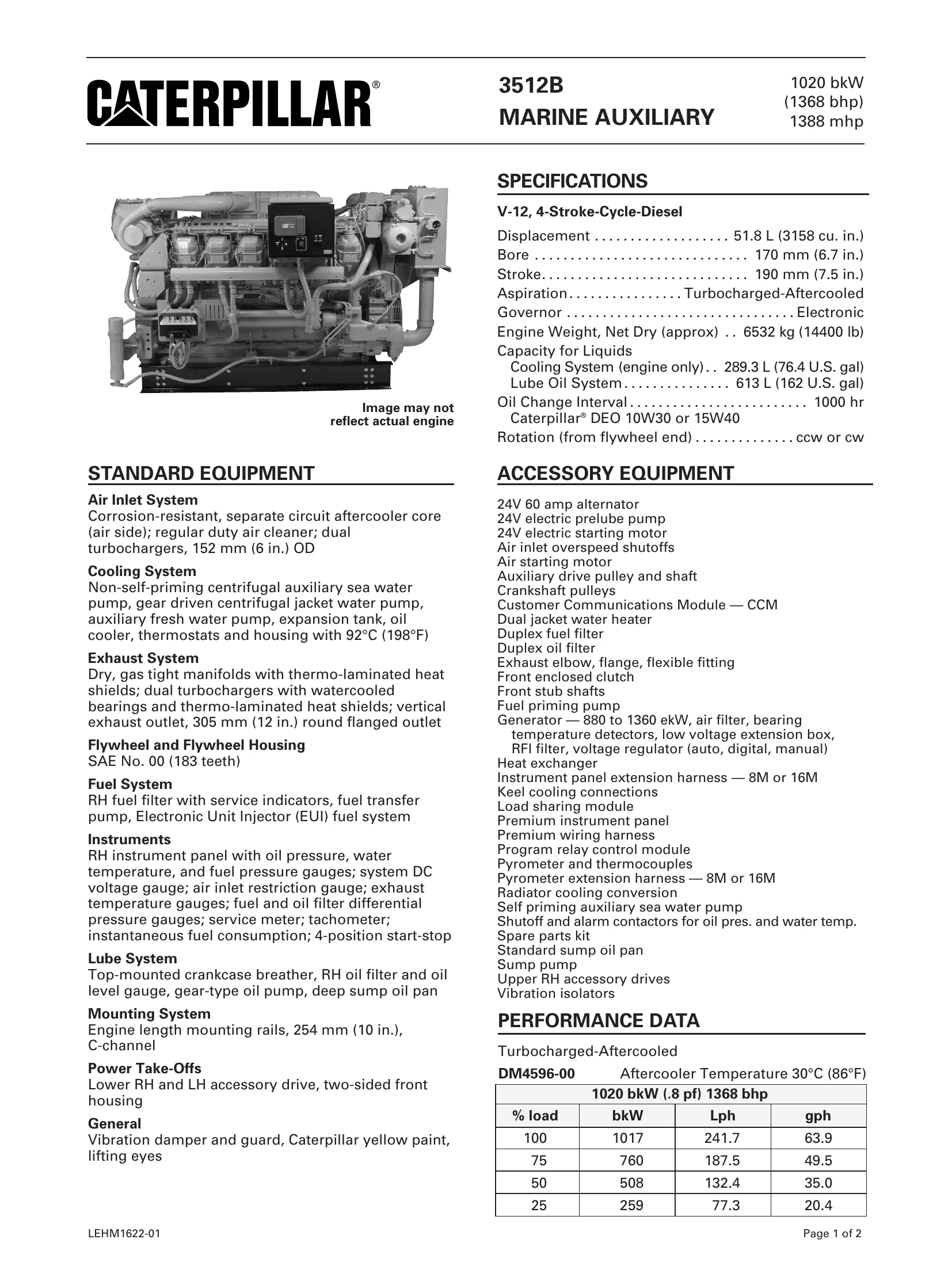 Caterpillar Marine 3512B — Página 1