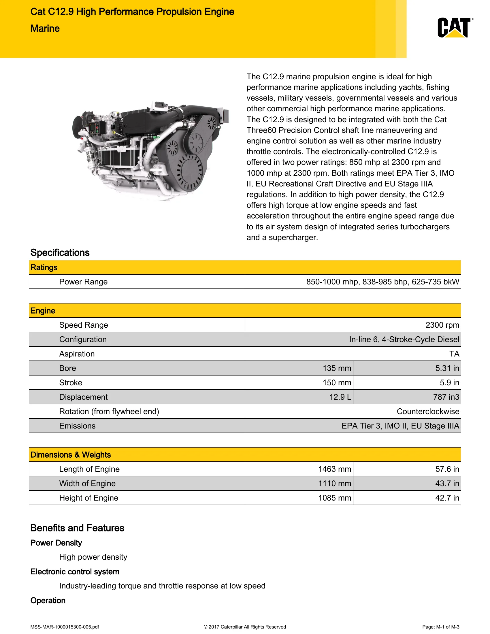 Caterpillar Marine C12.9 — Página 1
