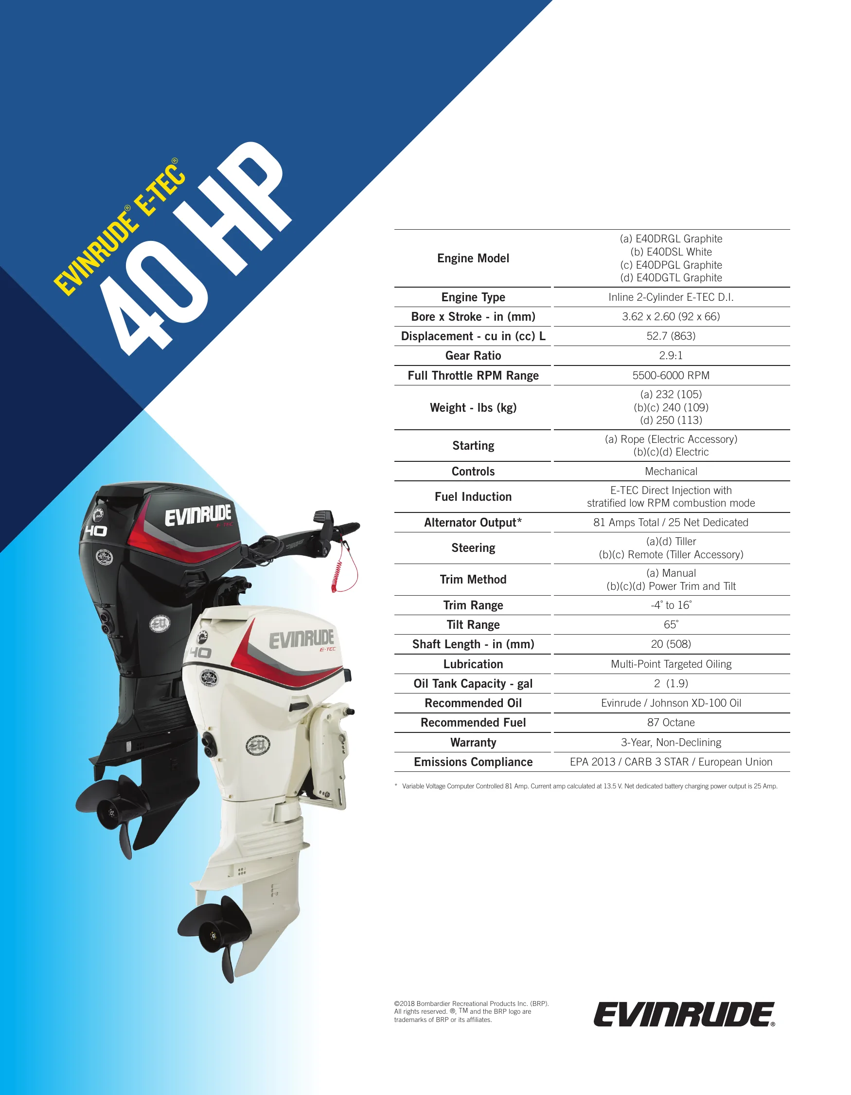 Evinrude E-TEC 40 — Página 1