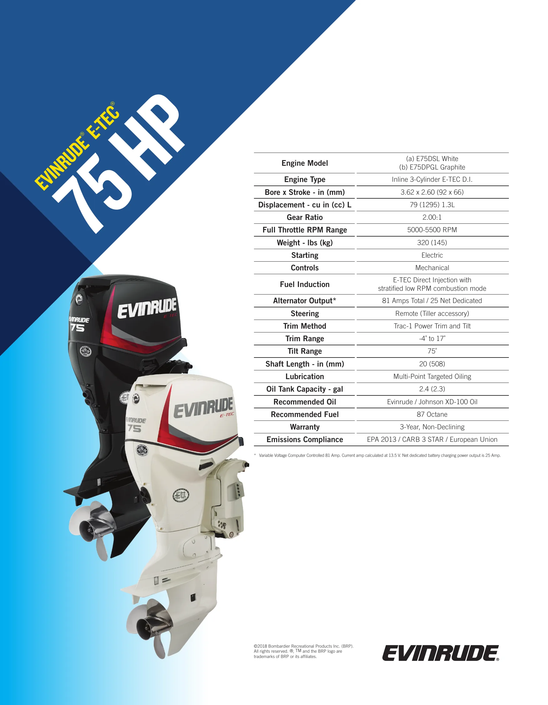 Evinrude E-TEC 75 — Página 1