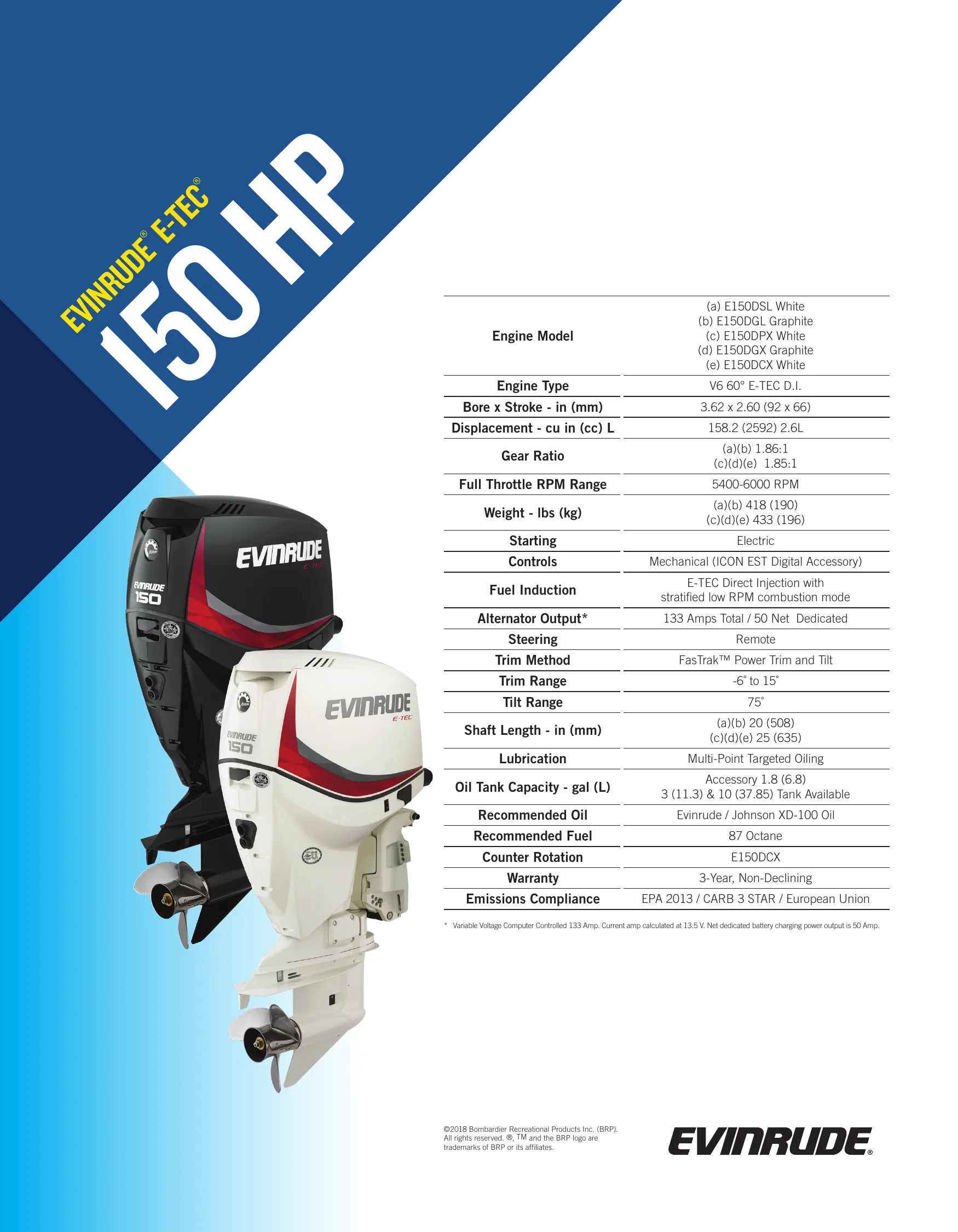 Evinrude E-TEC G2 150 — Página 1