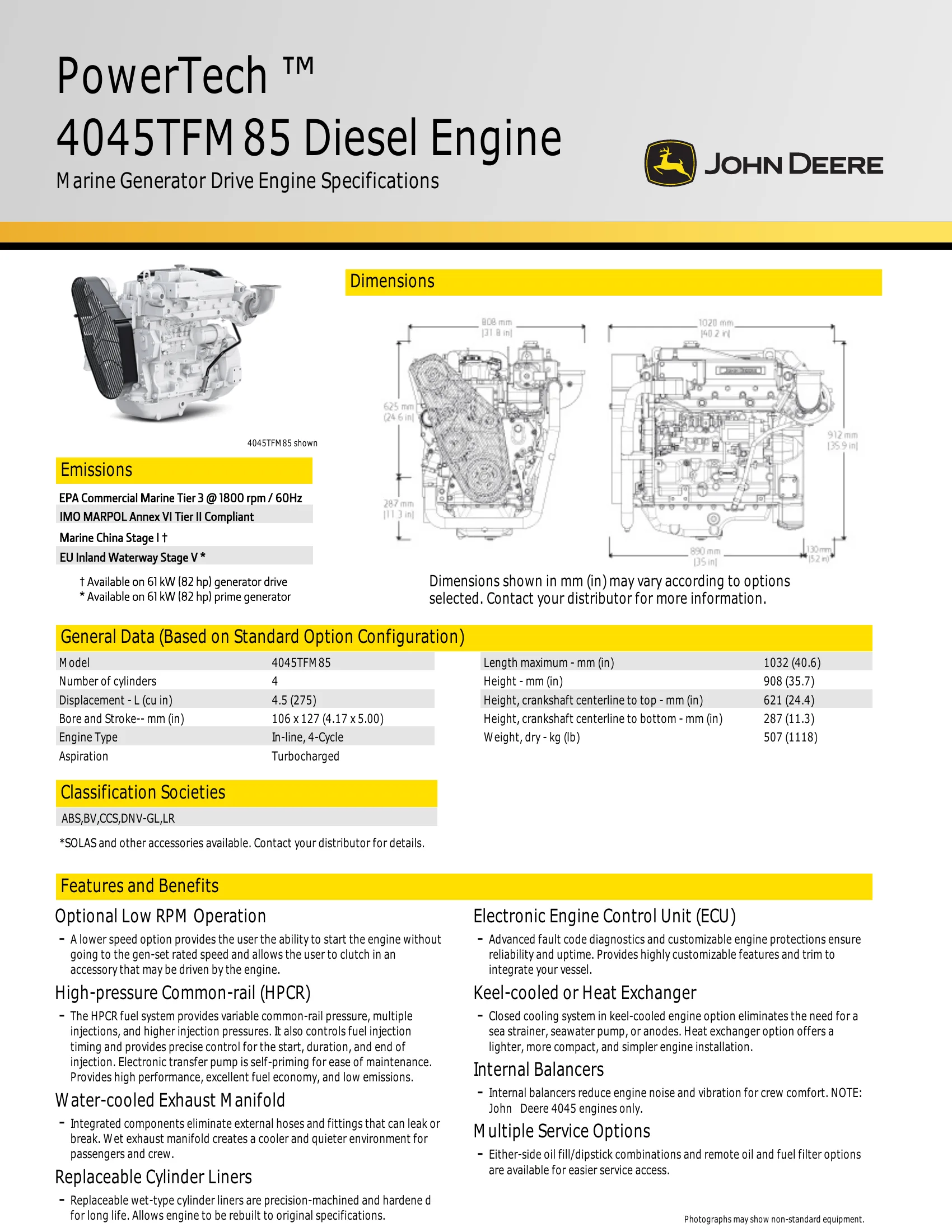 John Deere Marine 4045TFM — Página 1