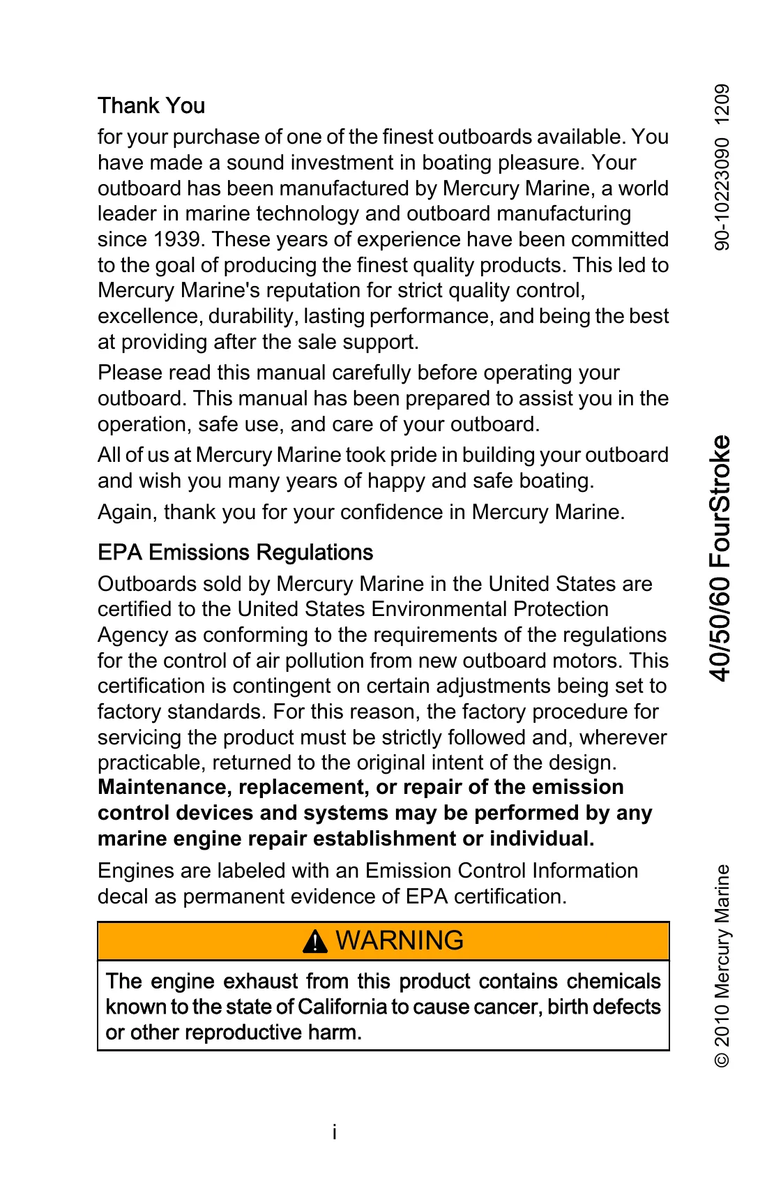 Mercury FourStroke 40 — Página 1
