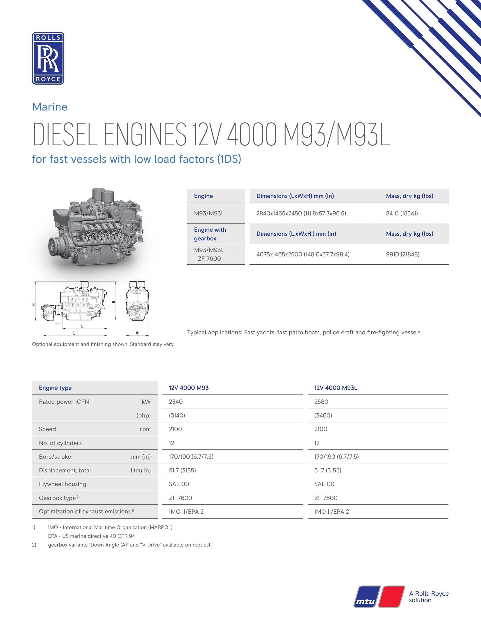 MTU Marine 12V 4000 M73L — Página 1