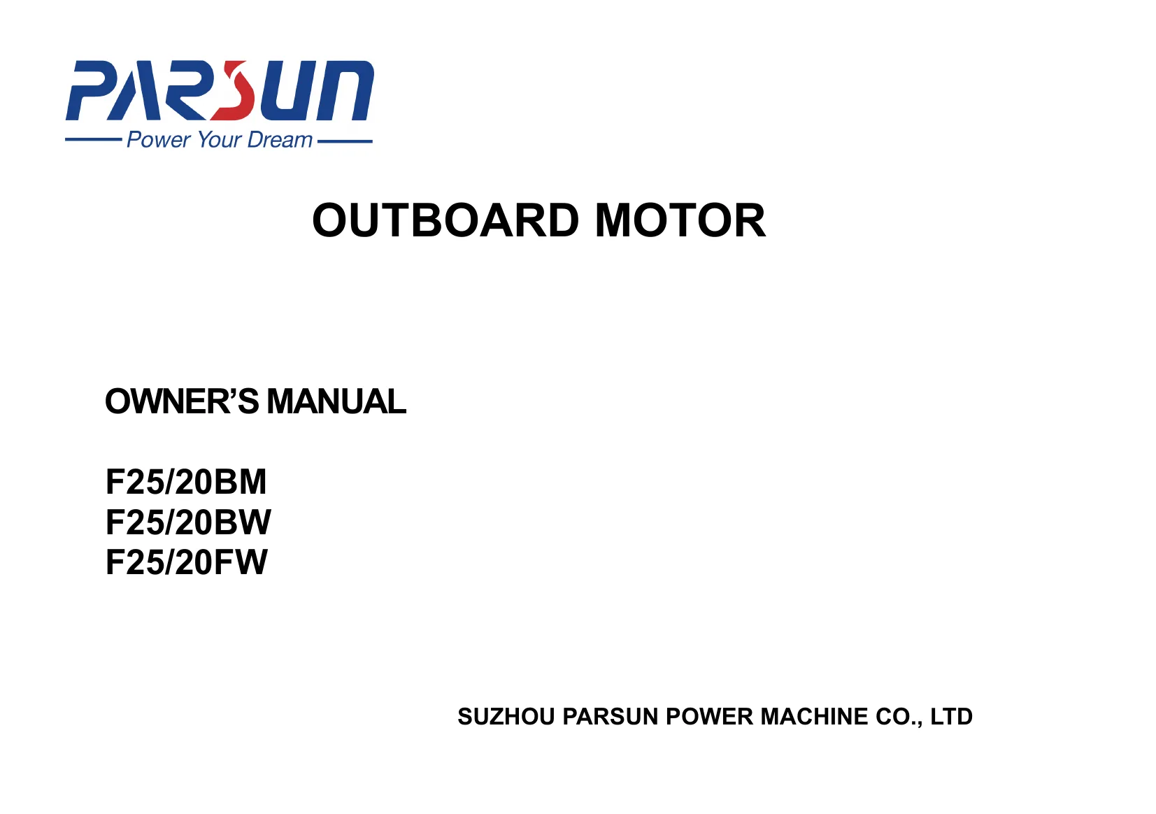 Parsun F25FWS — Página 1