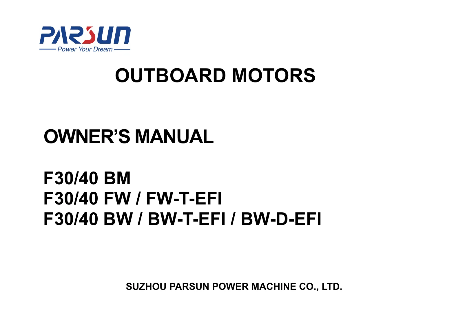 Parsun F40FEL — Página 1