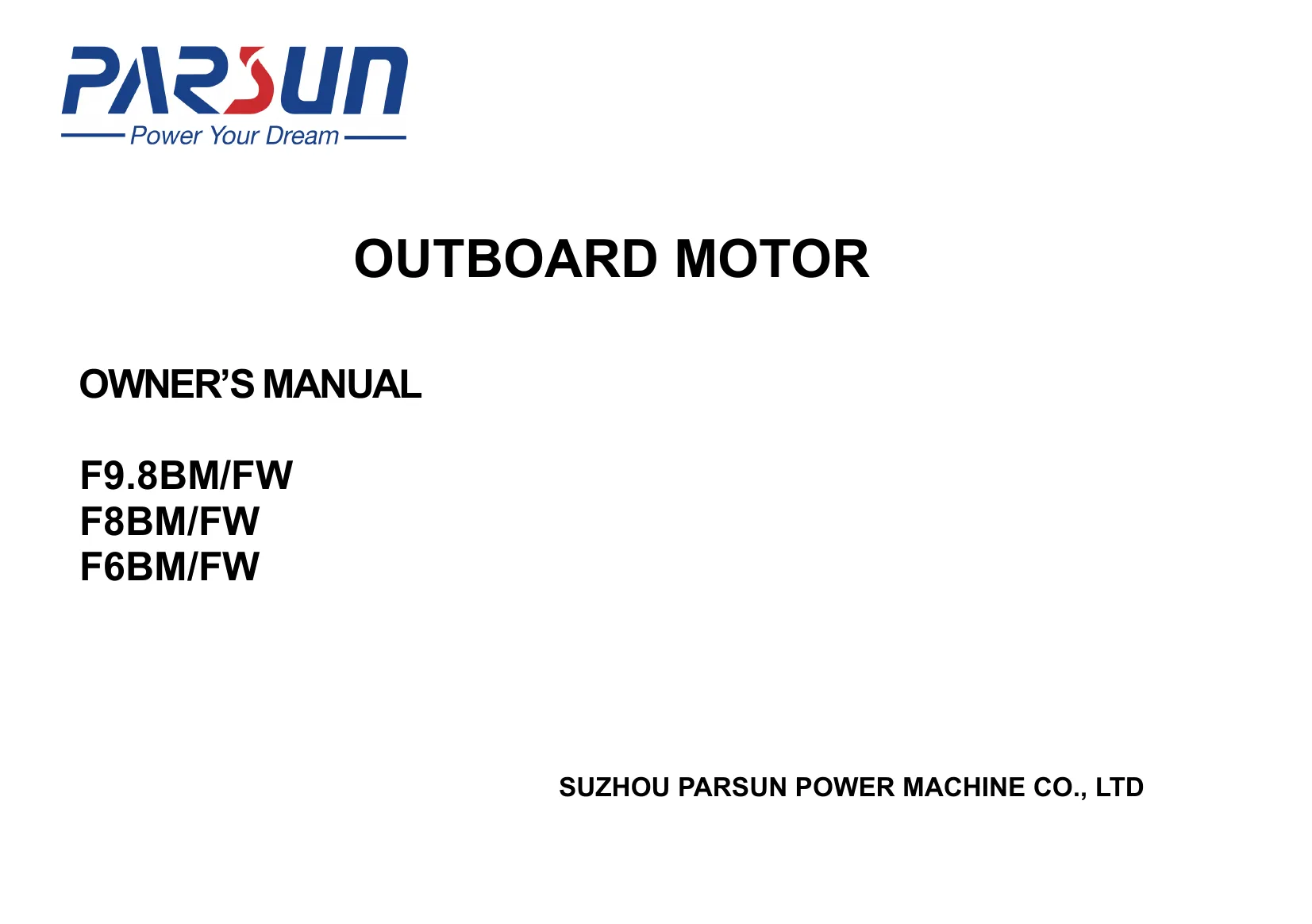 Parsun F8BMS — Página 1