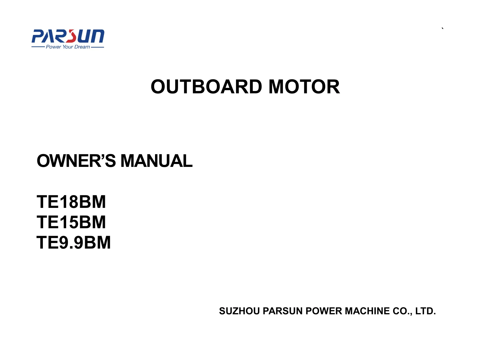 Parsun T15BMS — Página 1