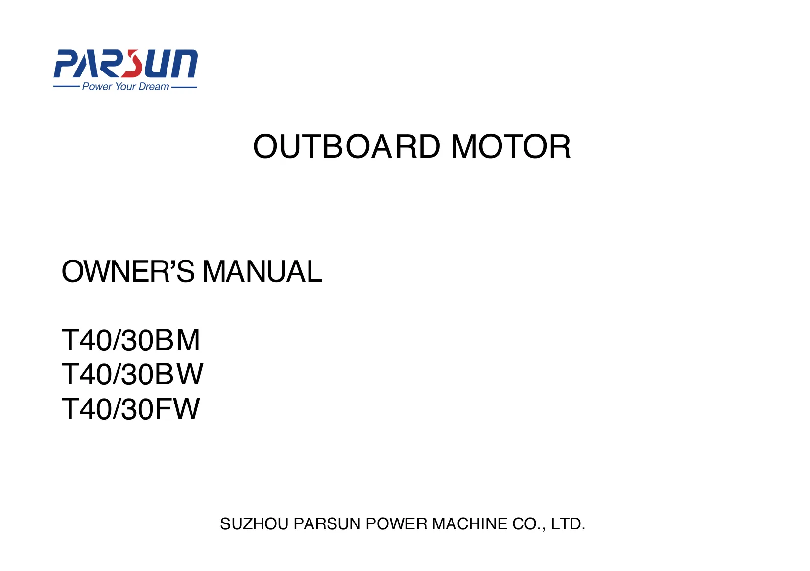 Parsun T40BML — Página 1