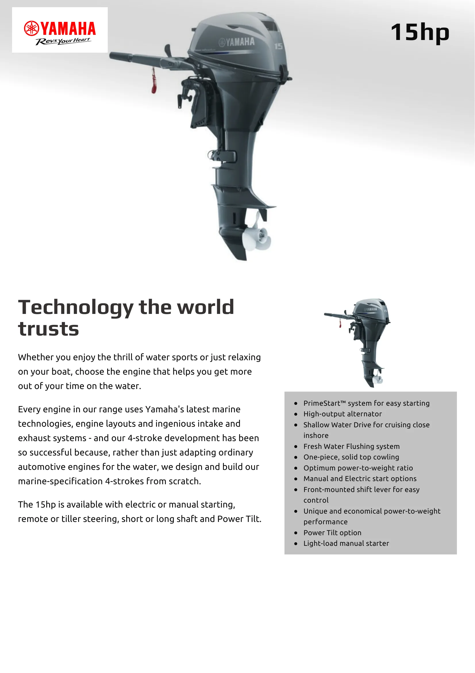 Yamaha Marine F15C — Página 1