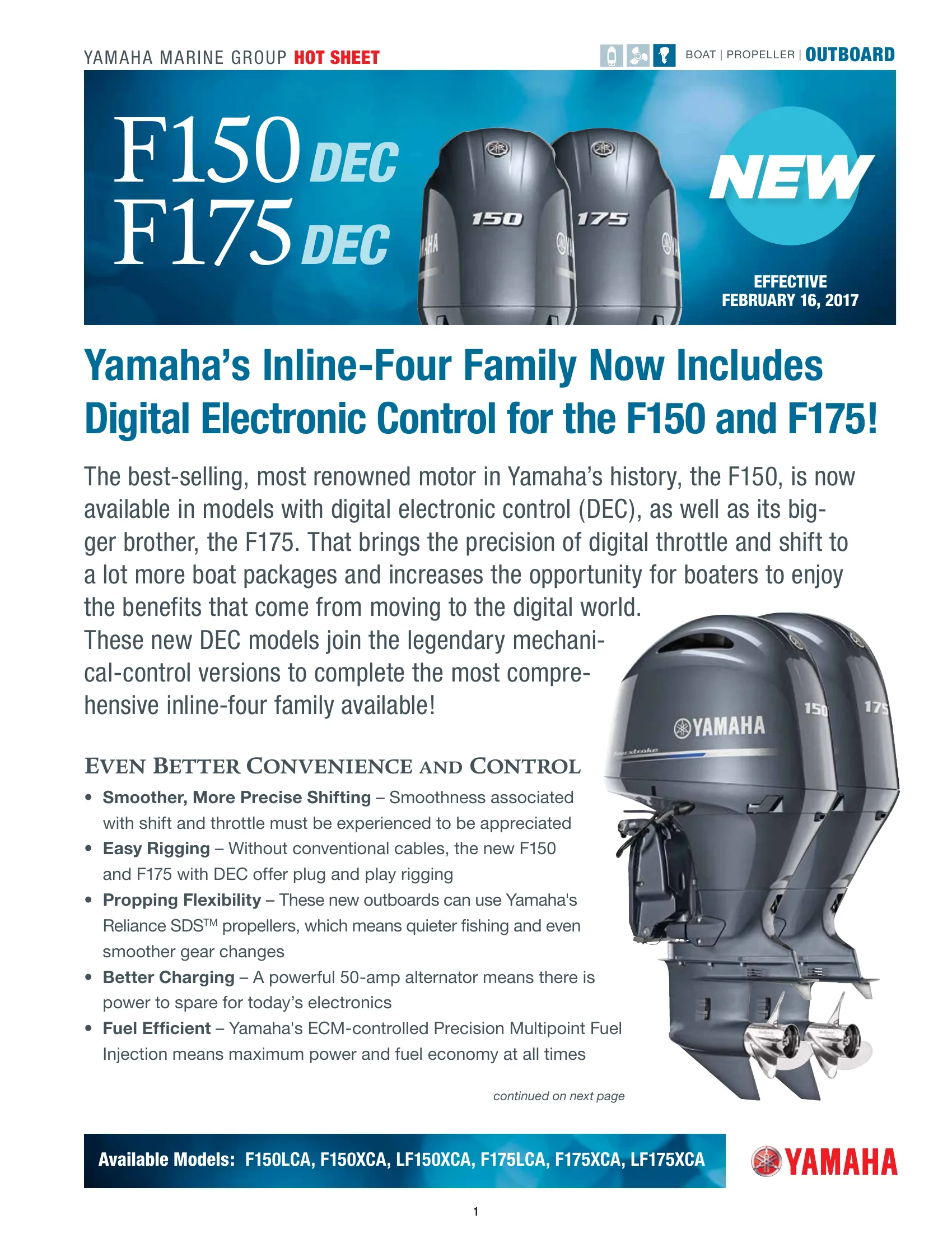 Yamaha Marine F175A — Página 1