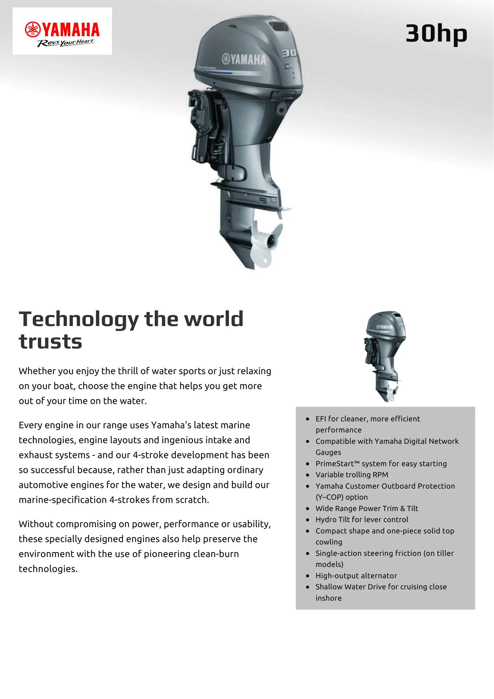 Yamaha Marine F30B — Página 1