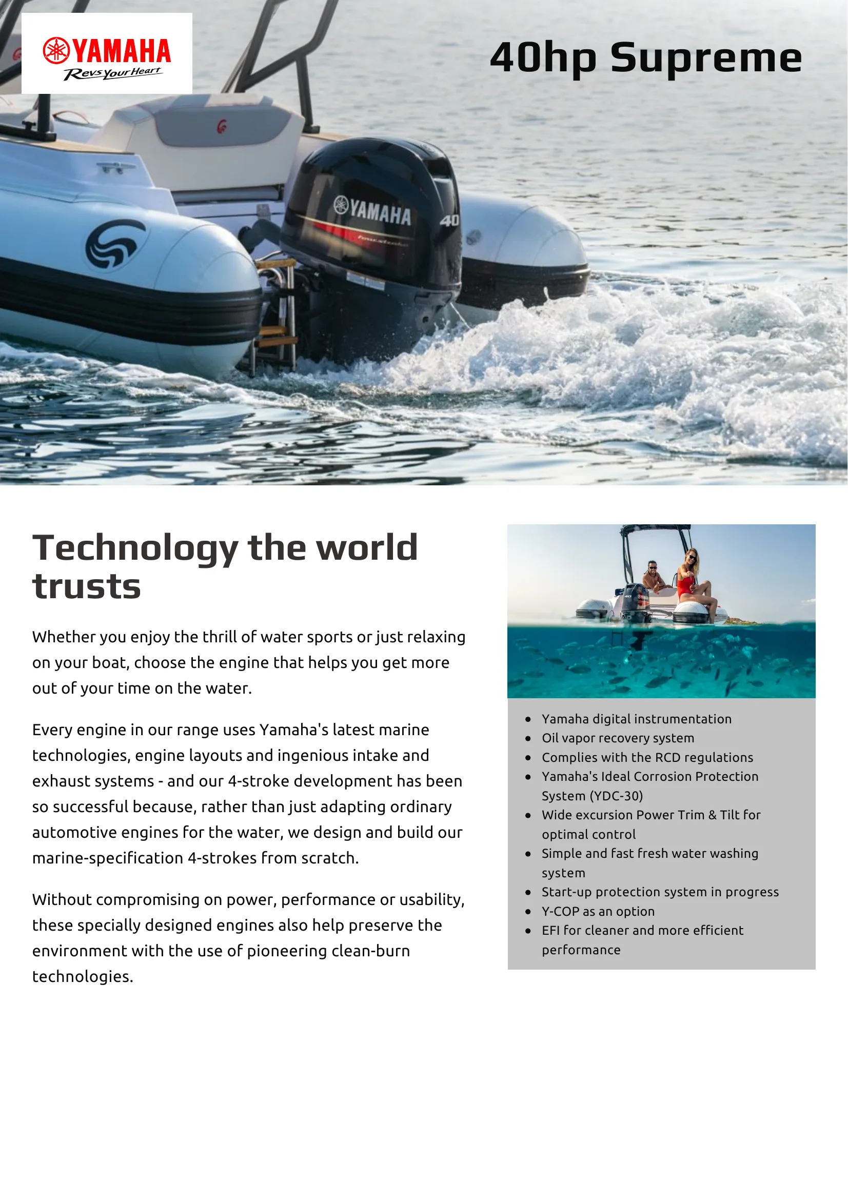 Yamaha Marine F40F — Página 1