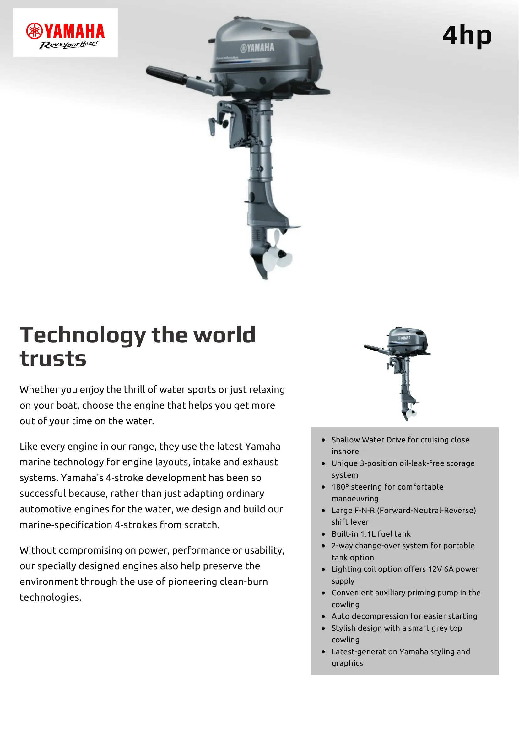 Yamaha Marine F4B — Página 1