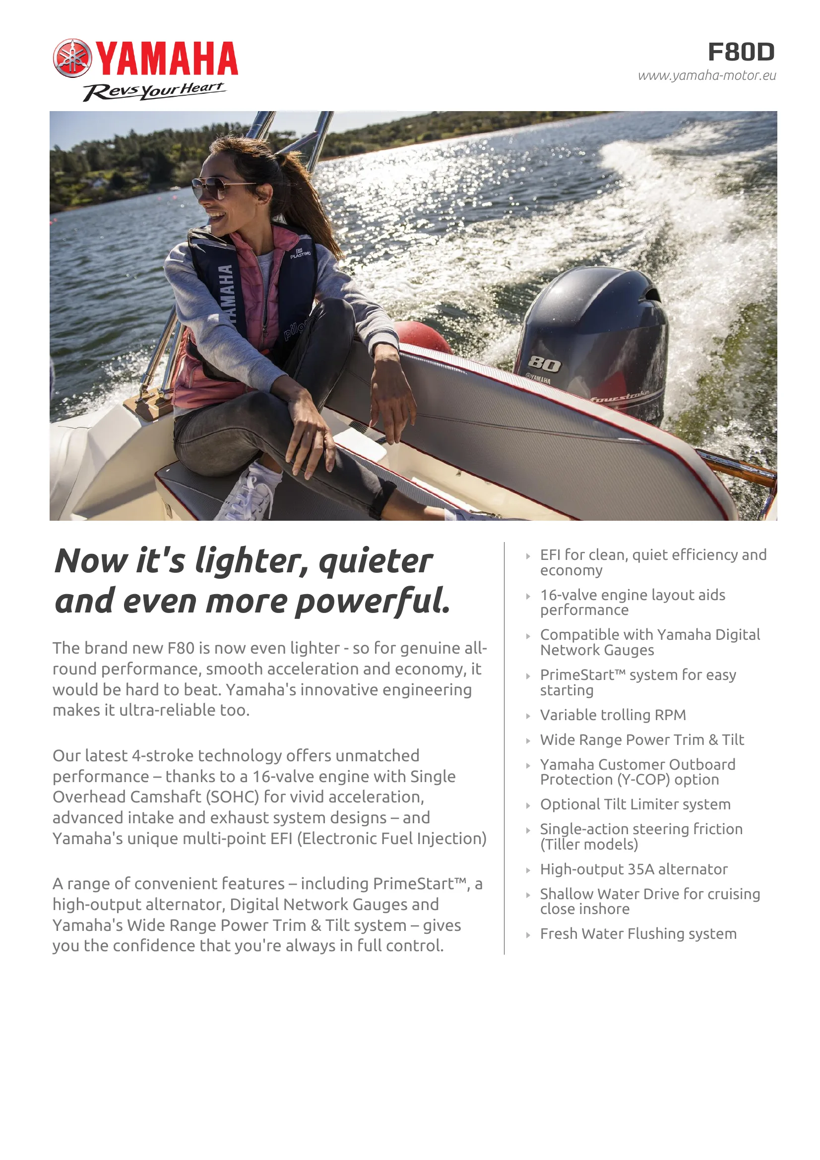 Yamaha Marine F80D — Página 1
