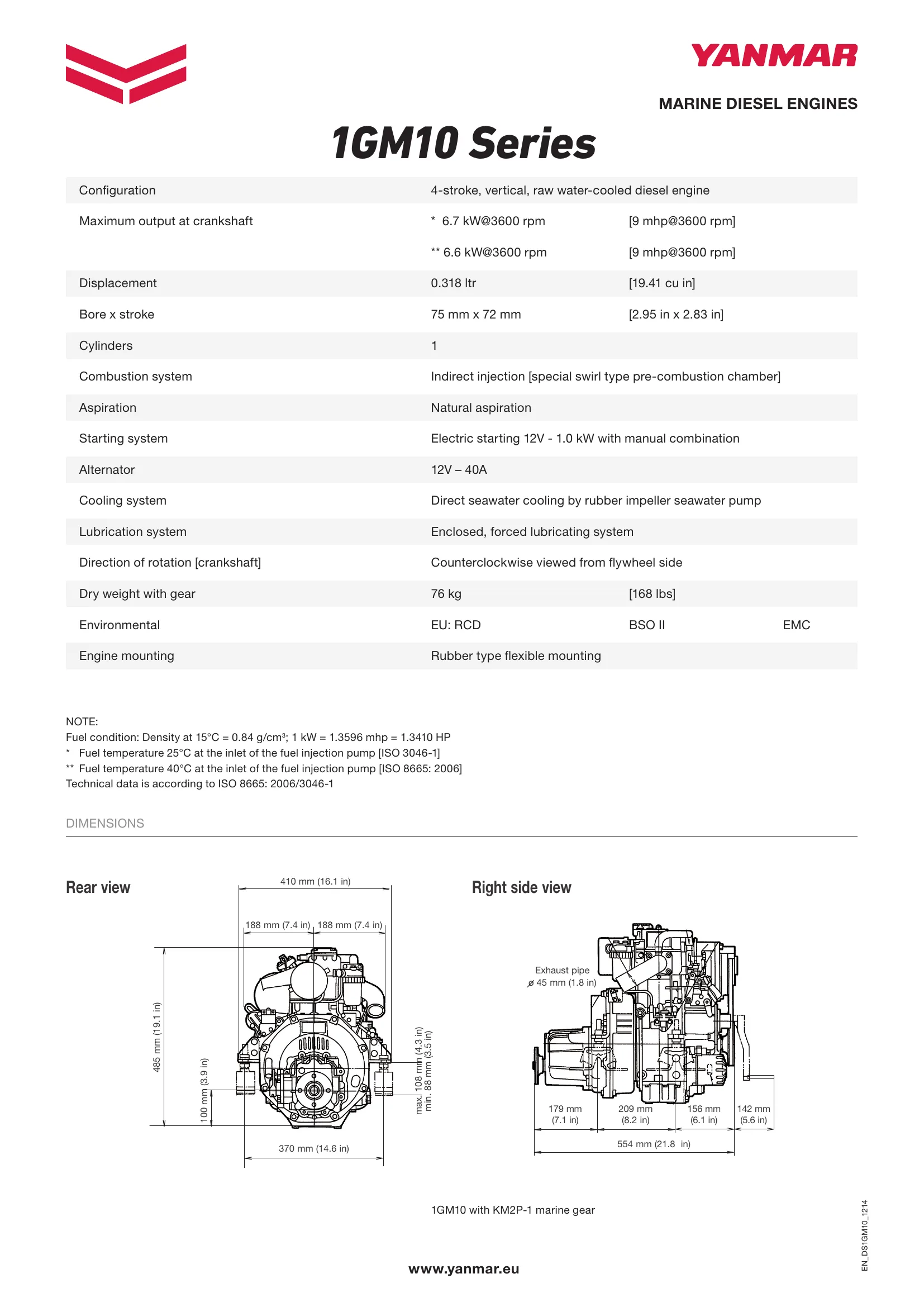 Yanmar 1GM10 — Página 1
