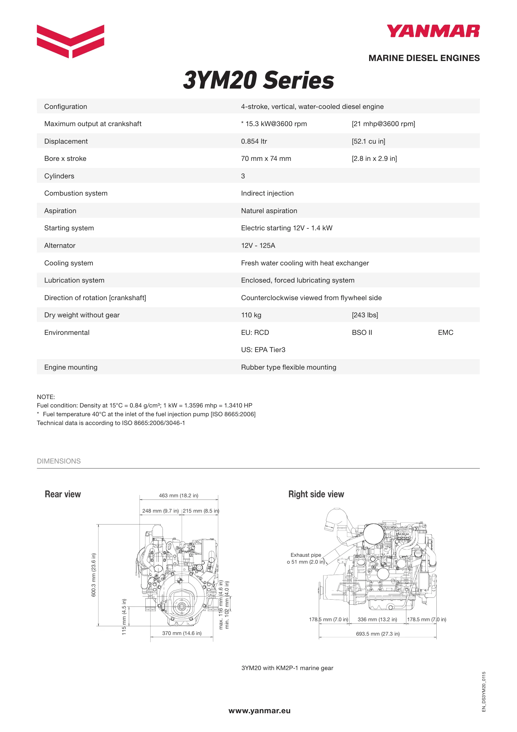 Yanmar 3YM30 — Página 1