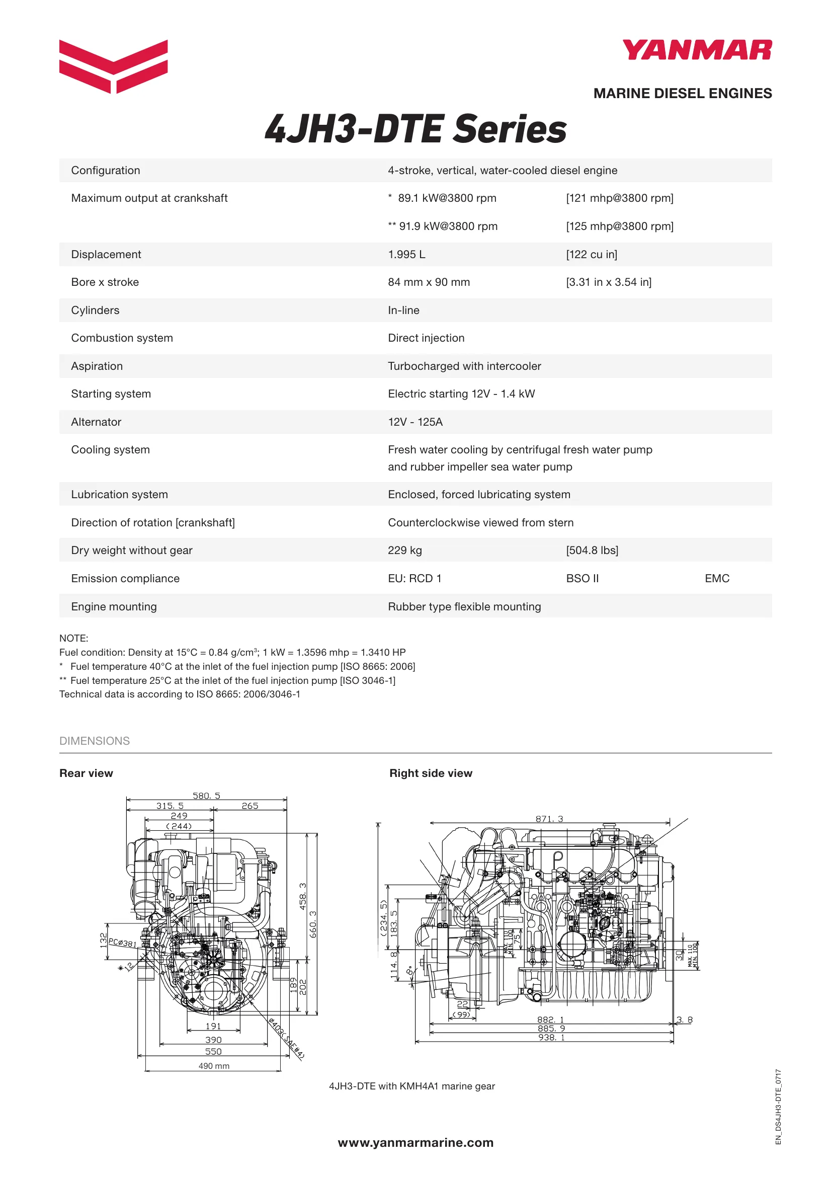 Yanmar 4JH3-DTE — Página 1