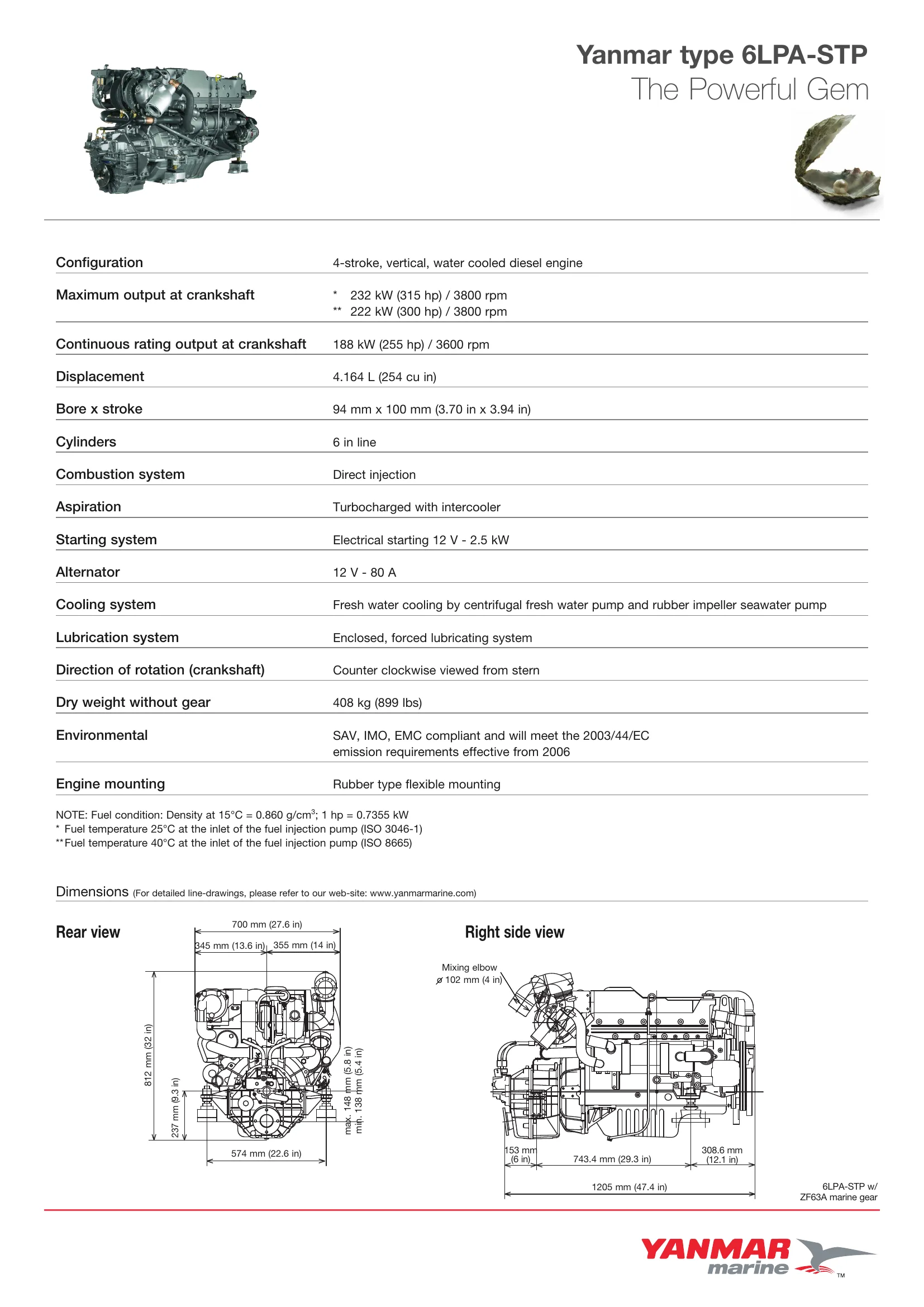 Yanmar 6LPA-STP2 — Página 1